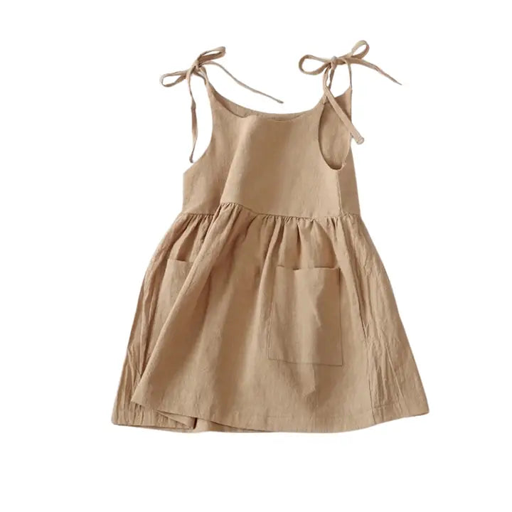 Beige Linen Dress