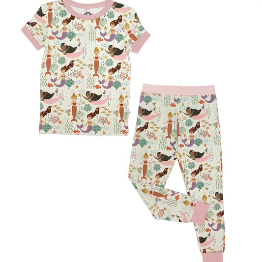 2-Piece Mermaid Bamboo Pajamas - Emerson and Friends